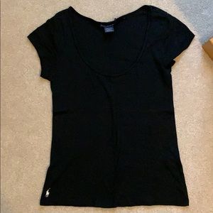 RL Polo black scoop neck tshirt